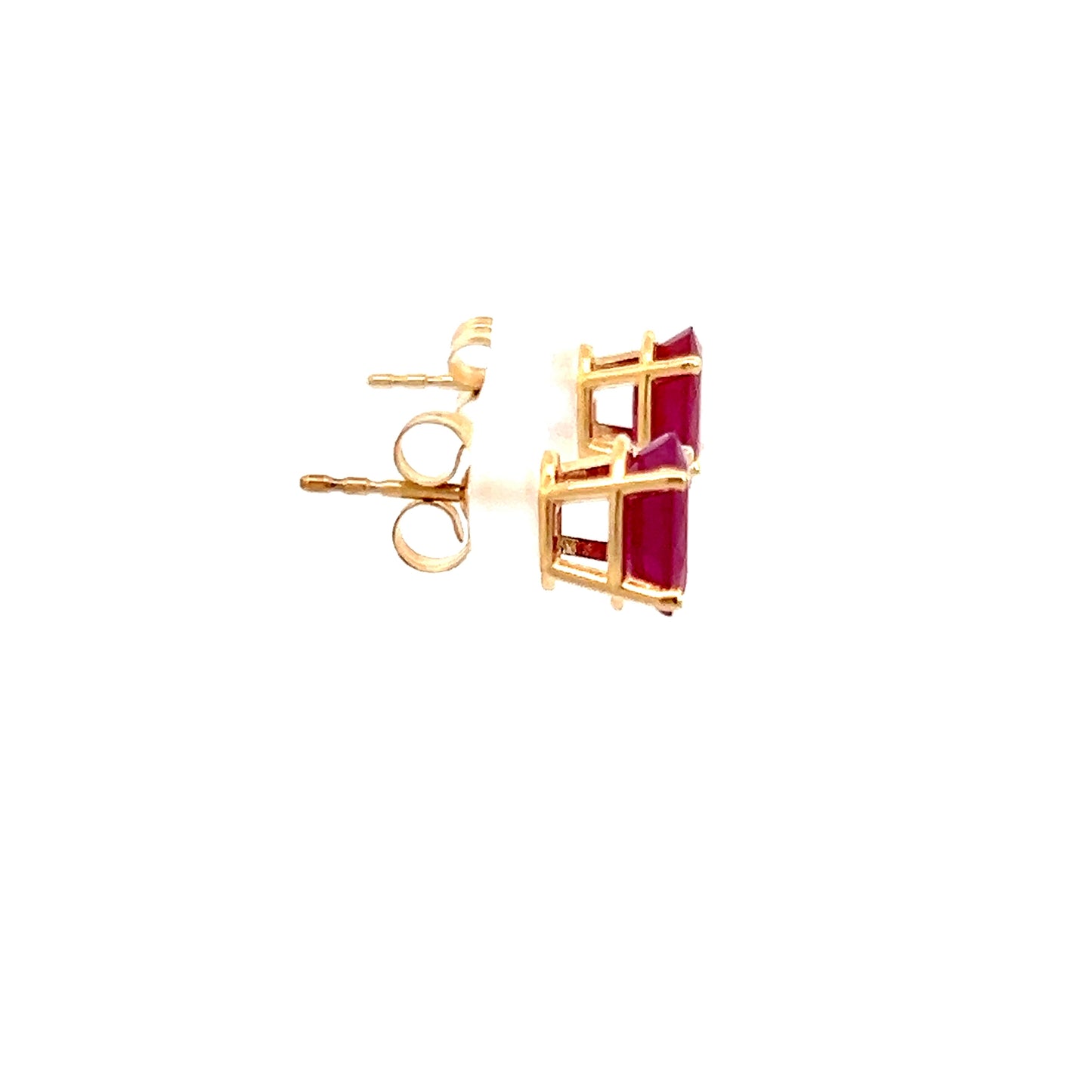 14K Ruby Stud Earrings