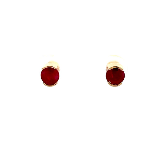14K Ruby Stud Earrings