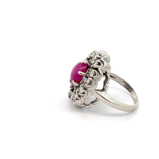 Vintage Star Ruby Diamond Ring
