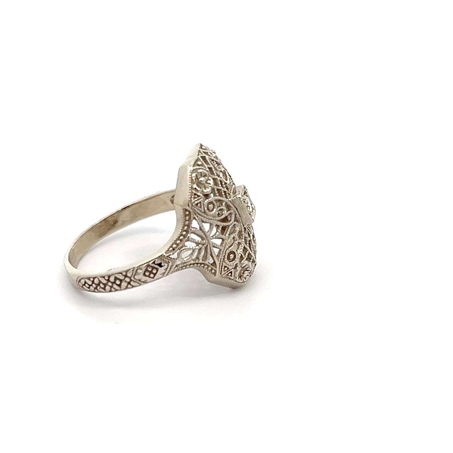 14K Antique Filigree Ring