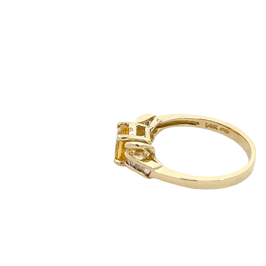 14K Citrine Ring