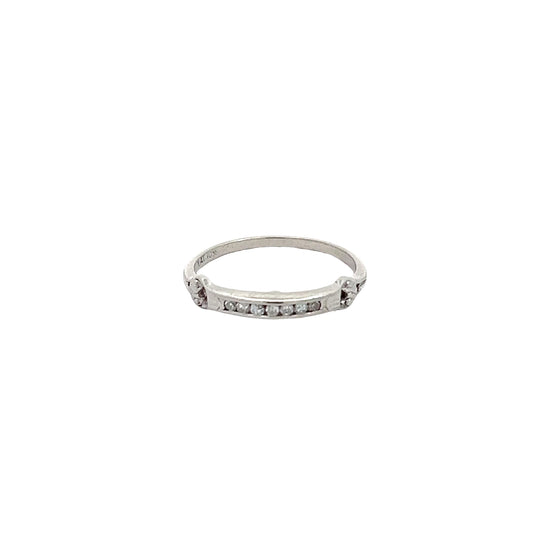 Antique Platinum Diamond Band