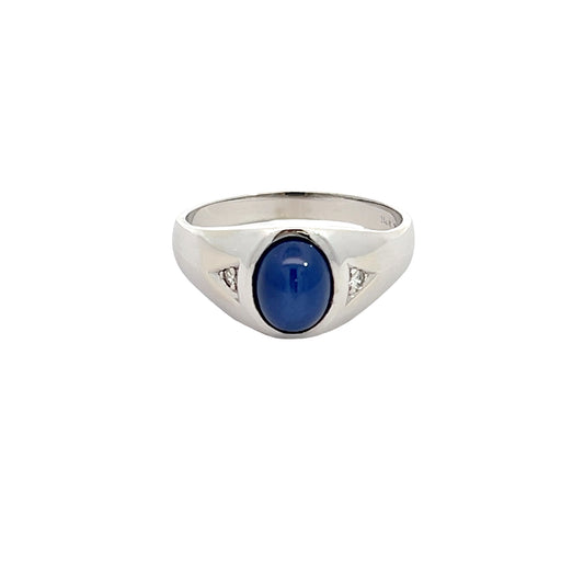 14K Star Blue Sapphire Ring