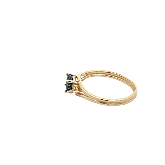 14K Blue Topaz Ring
