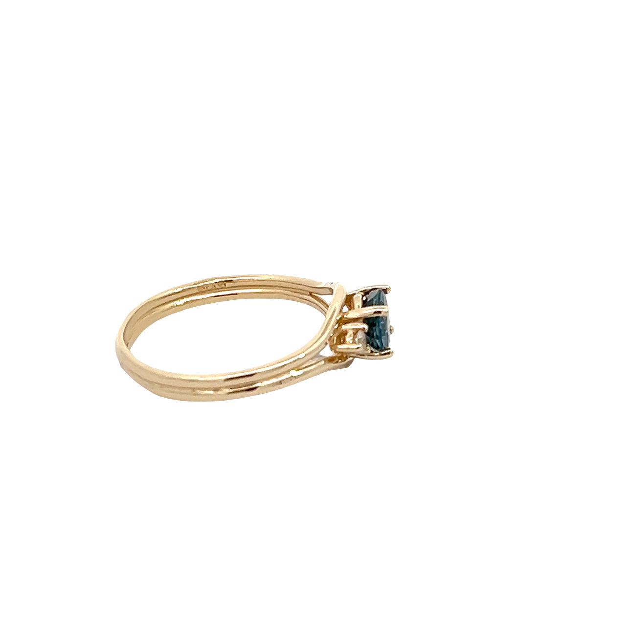14K Blue Topaz Ring