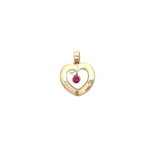 Ruby Heart Pendant