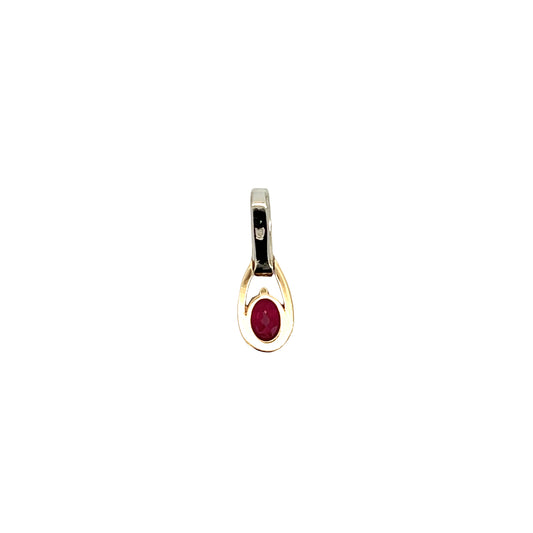 Rhodolite Garnet & Diamond Pendant