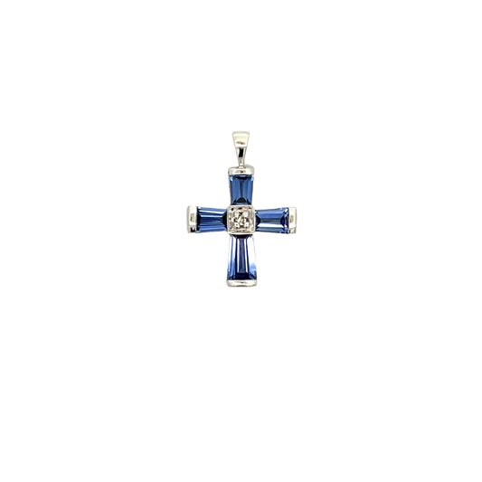 Tanzanite Cross Pendant