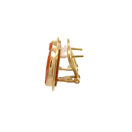 18K Cameo Earrings