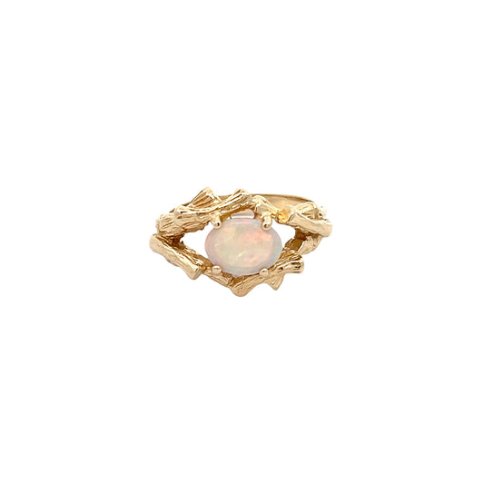 Opal Bamboo Ring