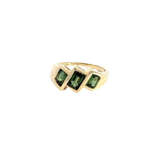 14K Green Tourmaline Ring