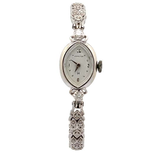 Vintage Hamilton 14K Diamond Watch