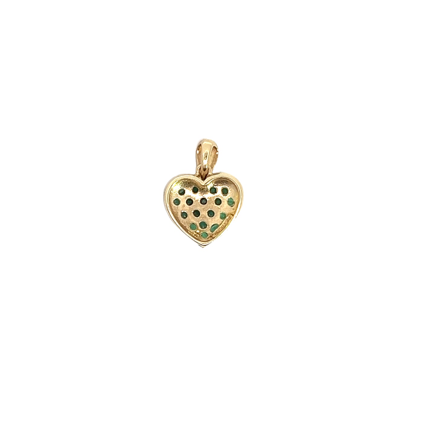 18K Emerald Heart Pendant