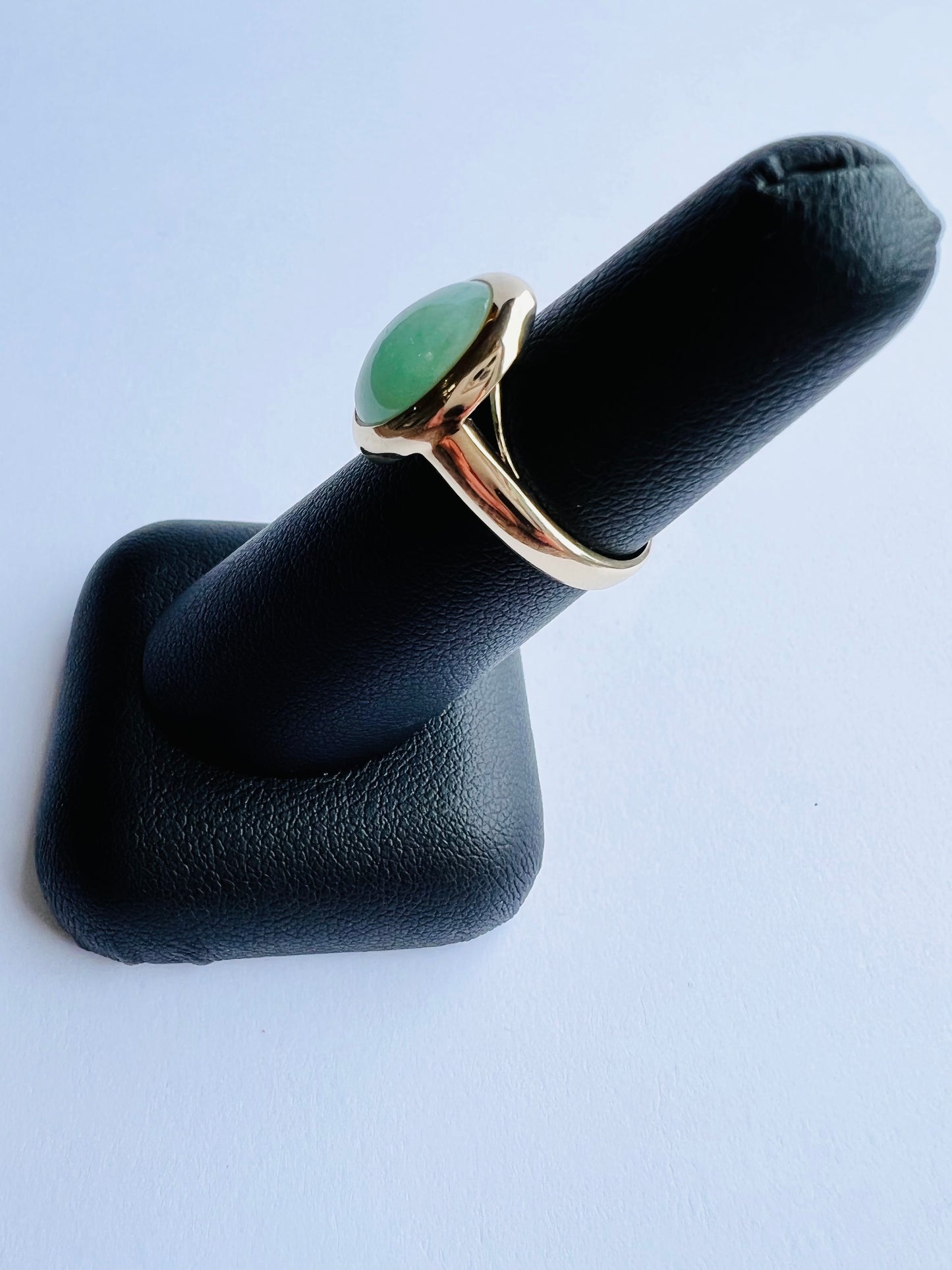 14K Yellow Jade Ring