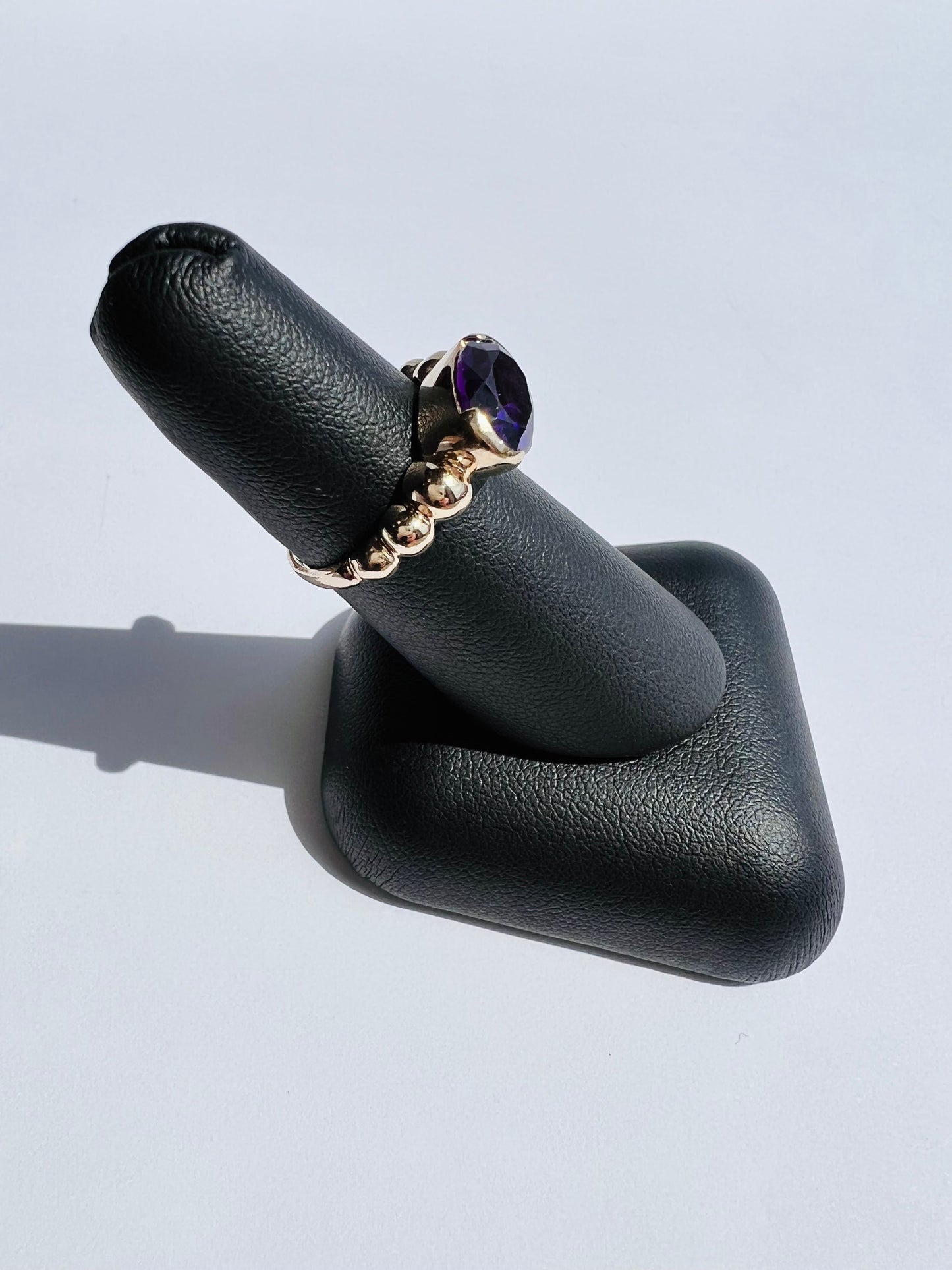 Vintage 14K Yellow Amethyst Ring
