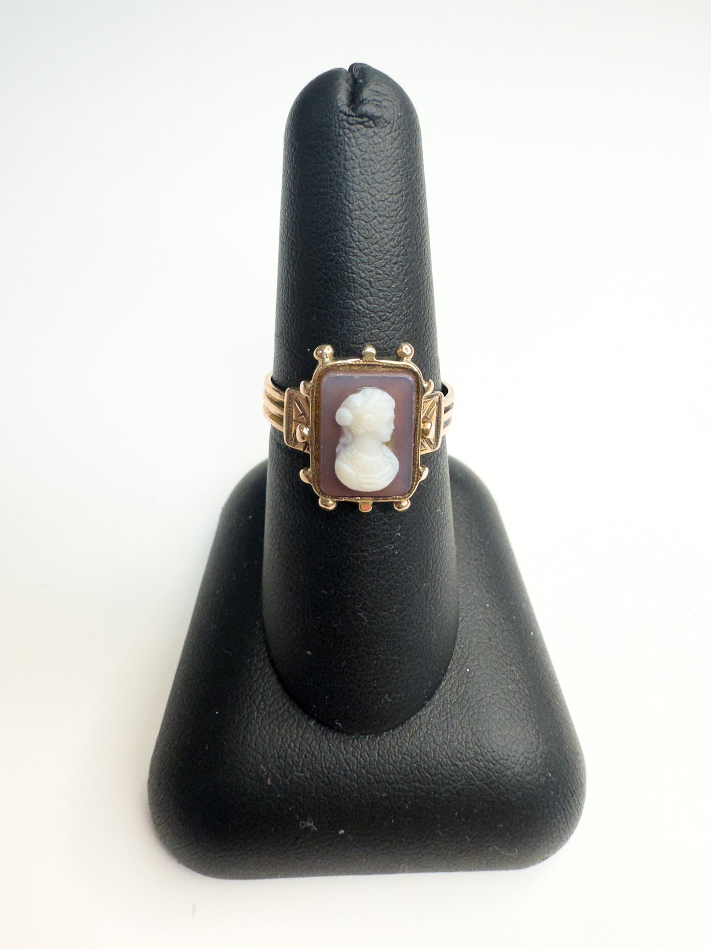 Antique Rose Gold cameo ring