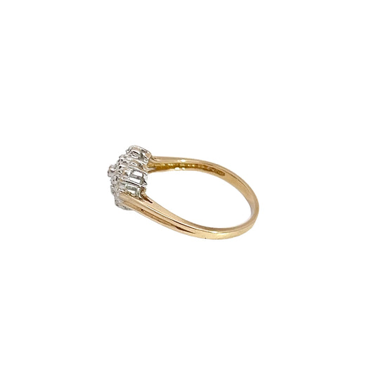 Diamond Cluster Heart Ring