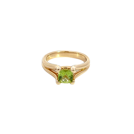 14K Yellow Gold Peridot Ring