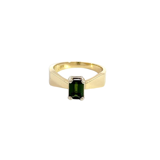 14K Green Tourmaline Ring