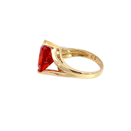 Orange Sapphire Ring