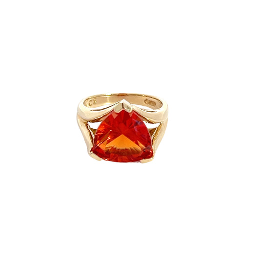 Orange Sapphire Ring