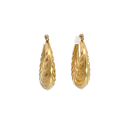 14K Yellow Gold Hoops