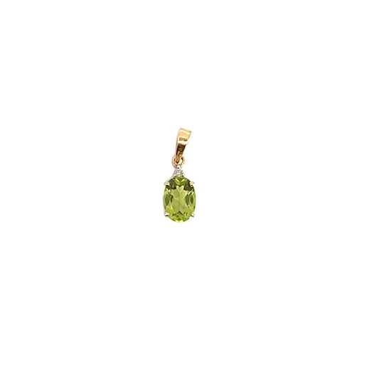 14K Yellow Gold Peridot Pendant
