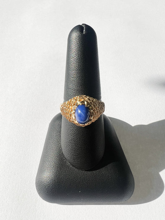 14K Yellow Gold Linde Star Sapphire Ring