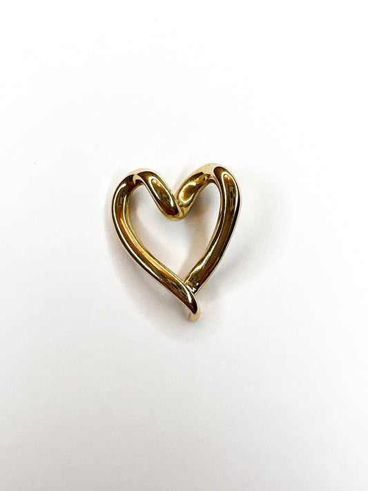 14K Yellow gold Heart Pendant