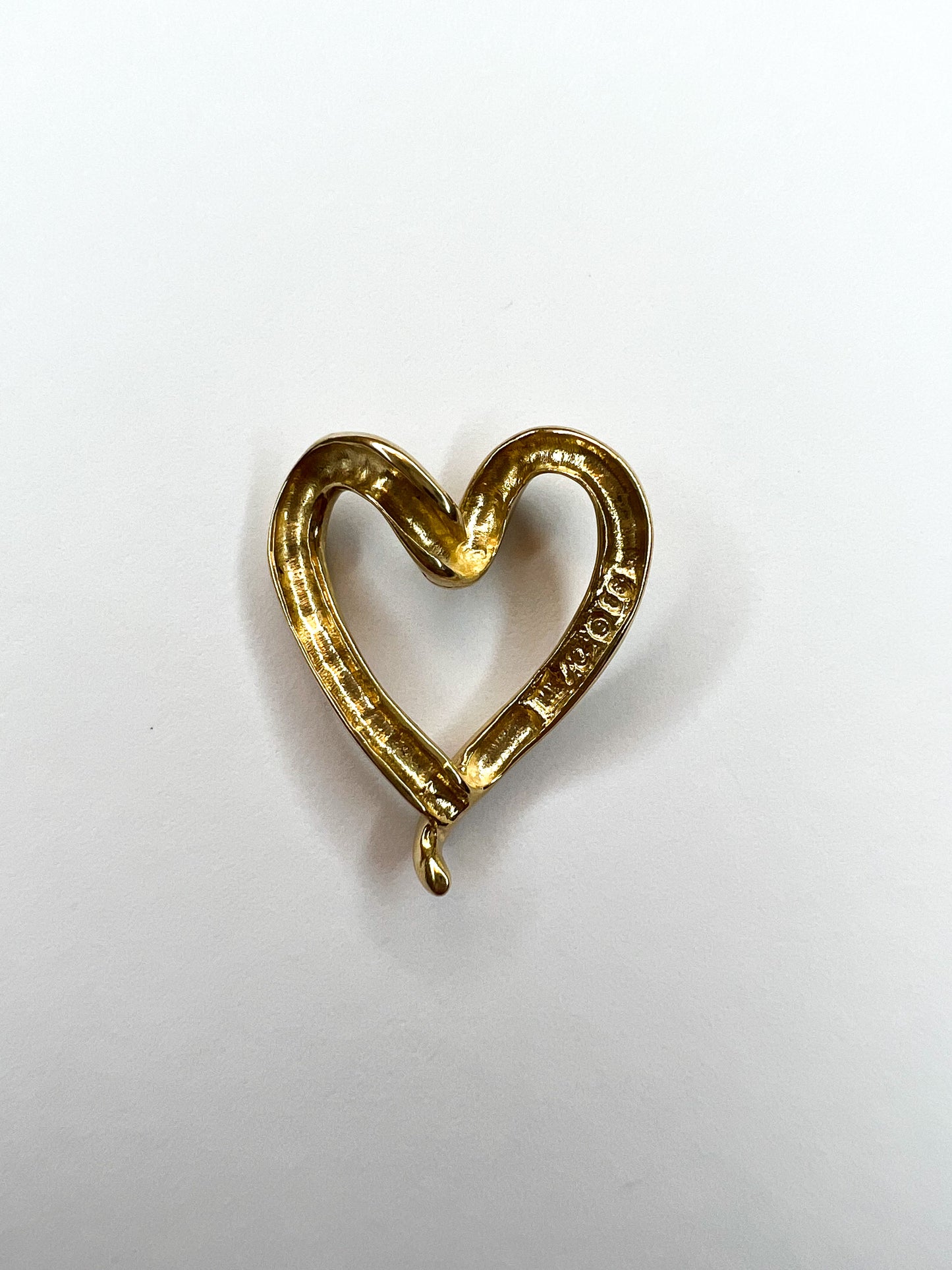 14K Yellow gold Heart Pendant