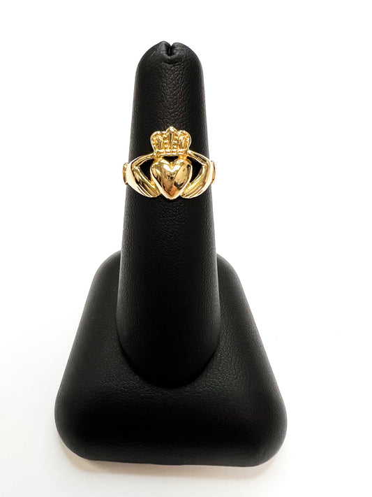 14k Yellow Gold Claddagh Ring