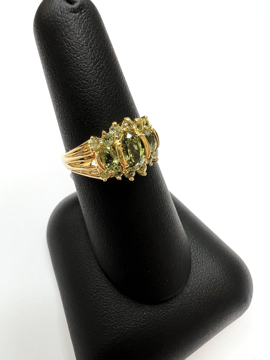 10K Yellow Gold Peridot Ring