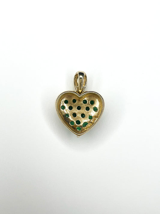 18K Emerald Heart Pendant