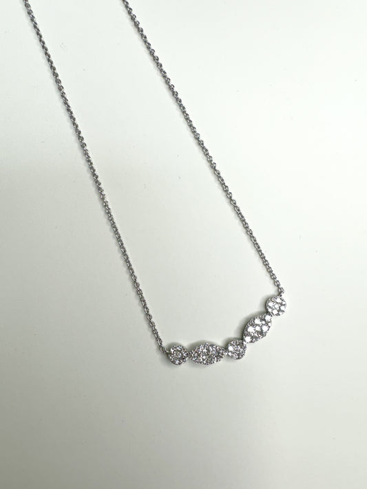 Vintage Inspired 14k White gold and Diamond Necklace