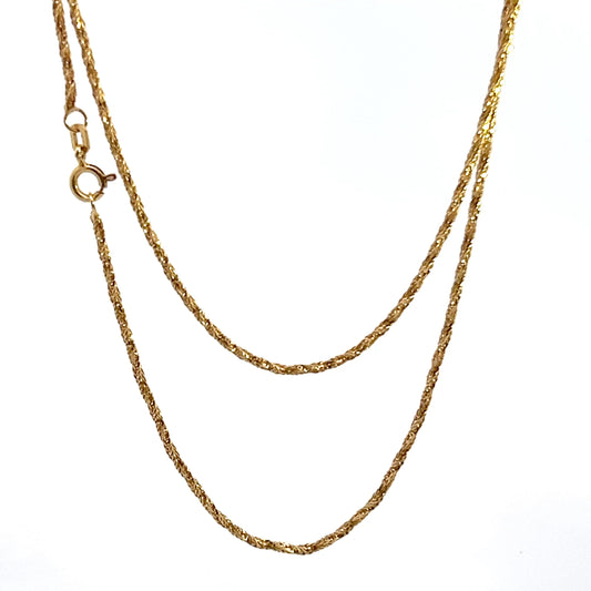 18K Yellow Gold Chain 27"