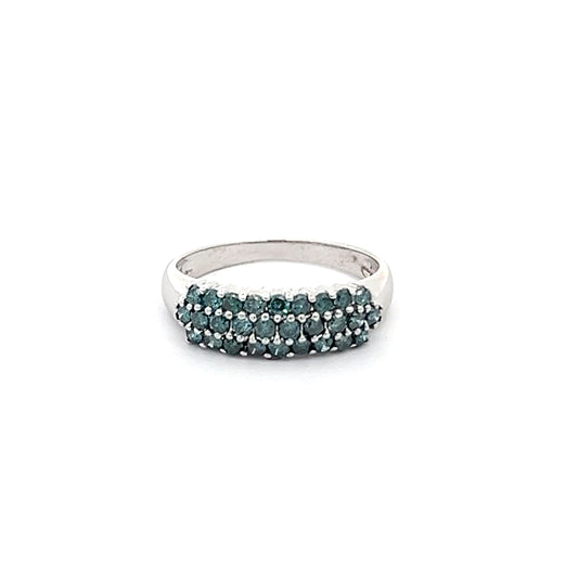 Blue Diamond Cluster Band