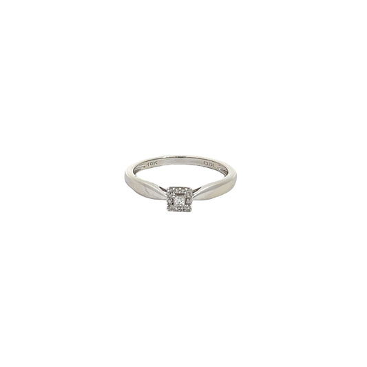Princess Cut Diamond Ring with Halo