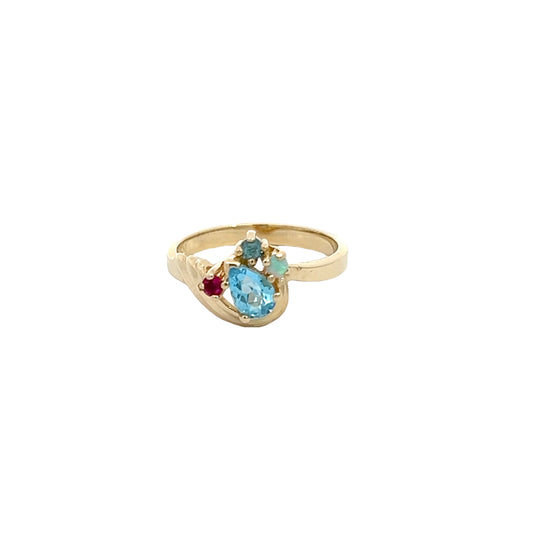 Blue Topaz Gemstone Ring