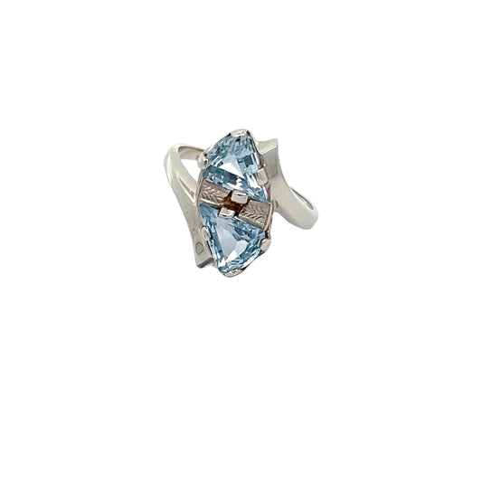 Vintage Light Blue Topaz Ring