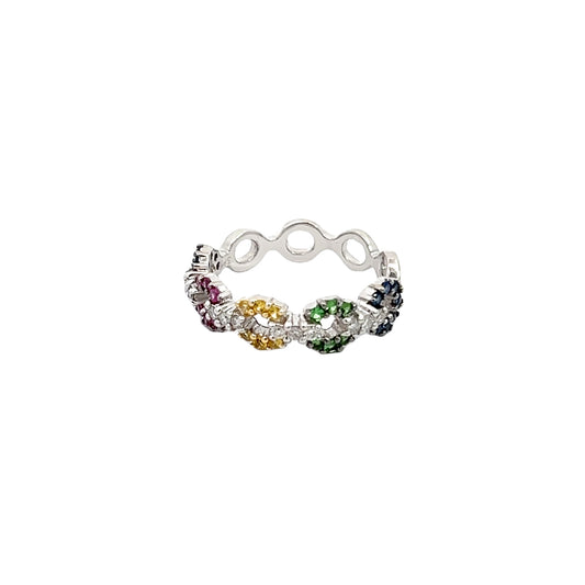 Multicolored Sapphire Ring