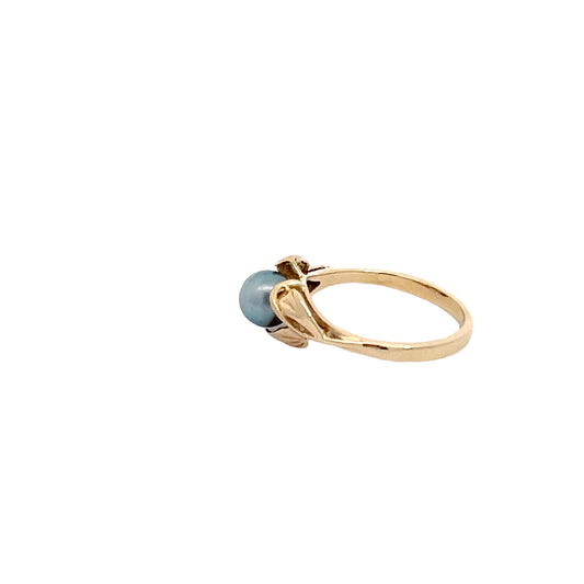 Grey Pearl Ring