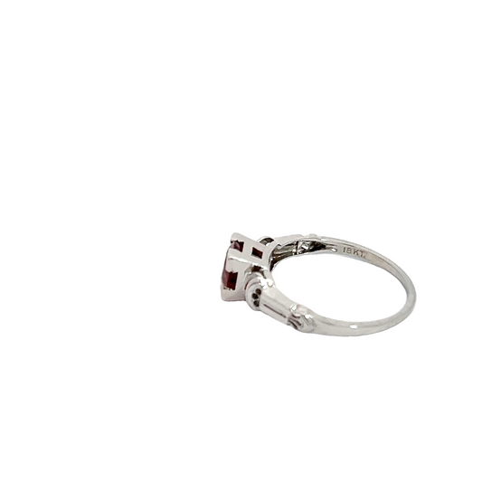 18K Orange Sapphire Ring