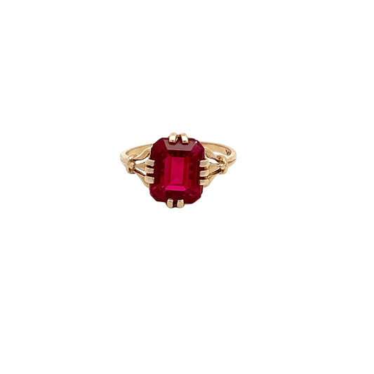 Vintage Synthetic Ruby Ring