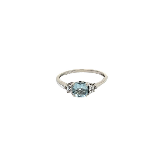 Created Aquamarine Ring