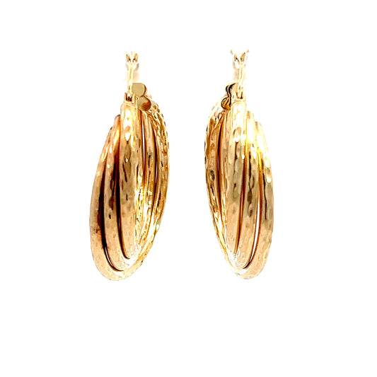 14K Vintage Hoop Earrings