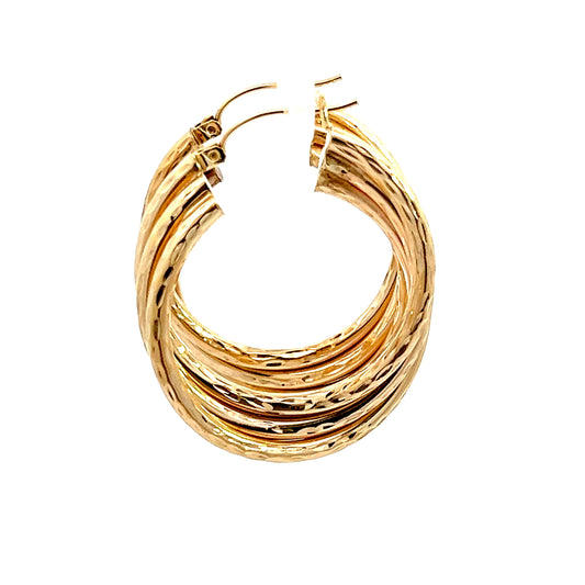 14K Vintage Hoop Earrings