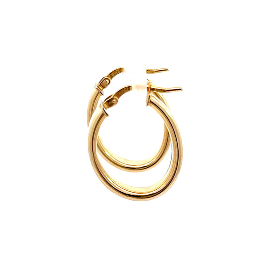 14K Yellow Gold Hoops