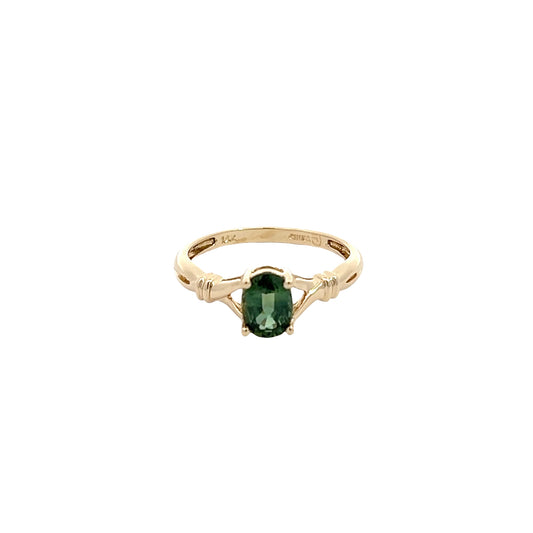 14K Green Tourmaline Ring