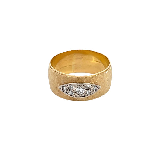 14K Diamond Cluster Band