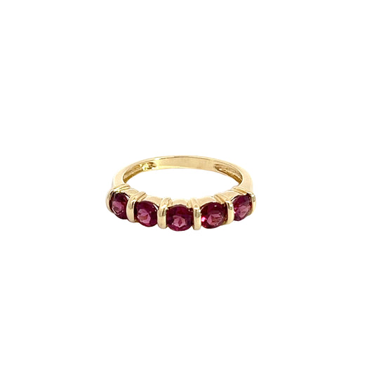 14K Rhodolite Garnet Stackable Ring